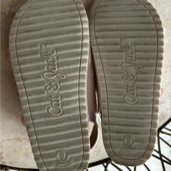 cat and jack size 9 toddler shoes sandals pink - Picture 3 of 3